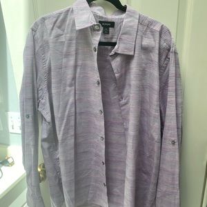 Alfani purple striped dress shirt